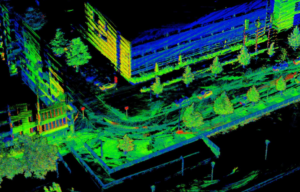 Point cloud of a street environment